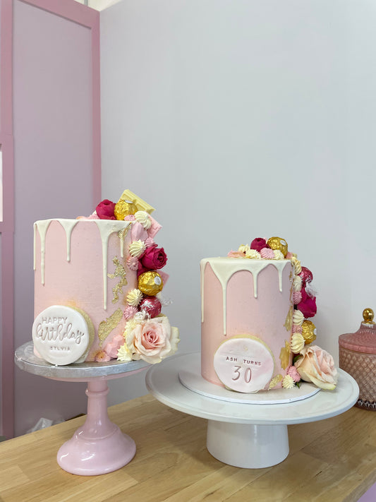 custom stamped cookie cake topper